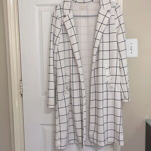 White and black business jacket (M)